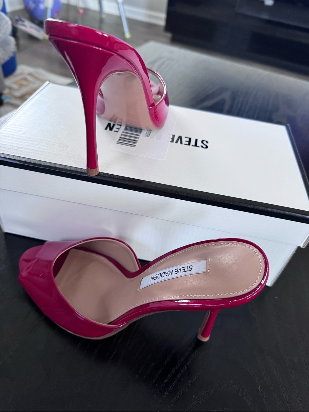 Steve Madden Red Patent High Heel Mule - Picture 5 of 8